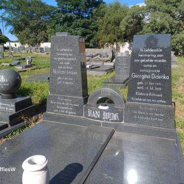 WYK Nicklas Leslie, van 1932-1974 & Georgina Diderika RUTHVEN 1931-2020