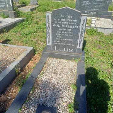 LUUS Maria Magdalena nee COETZER 1916-1963