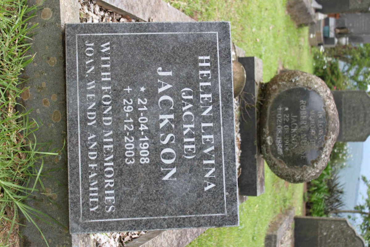 JACKSON Robert Nurse 1906-1984 &amp; Helen Levina 1908-2003