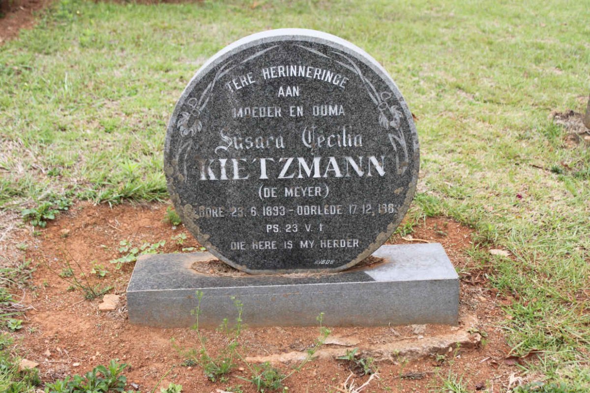 KIETZMANN Susara Cecilia nee DE MEYER 1893-1983