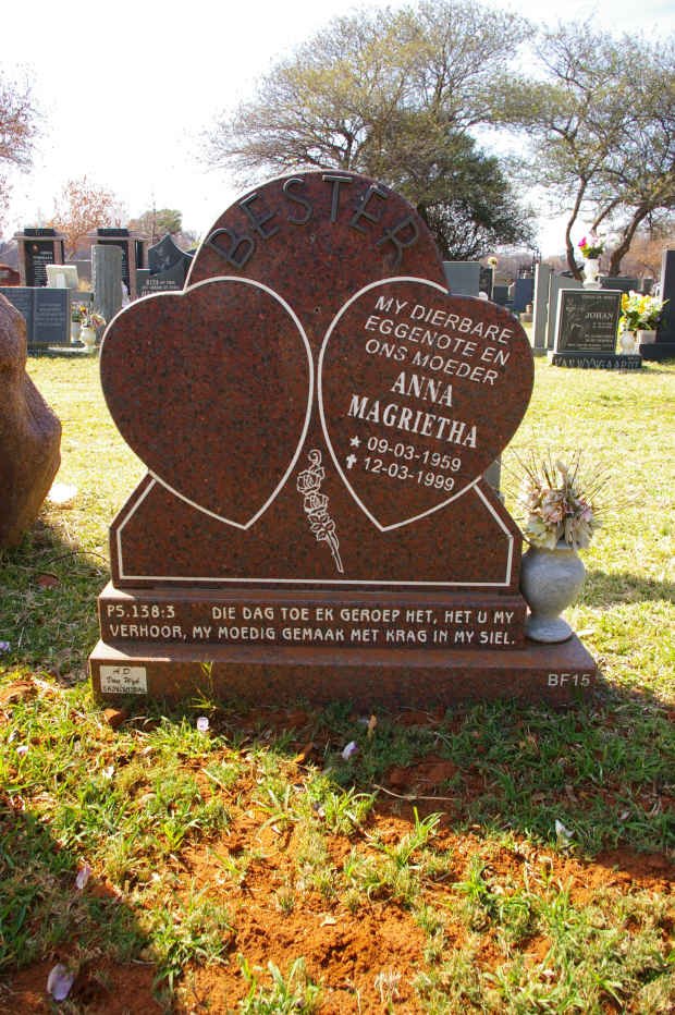 BESTER Anna Magrietha 1959-1999