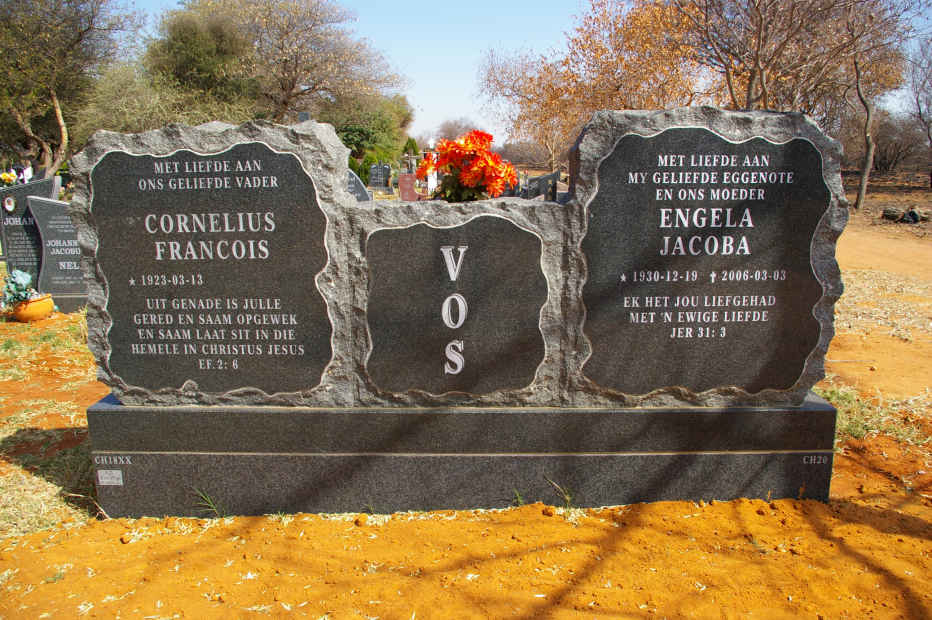 VOS Cornelius Francois 1923- &amp; Engela Jacoba 1930-2006