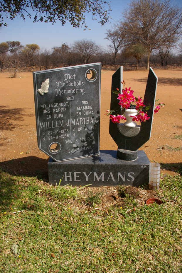 HEYMANS Willem 1933-1995 &amp; Martha C. 1937-