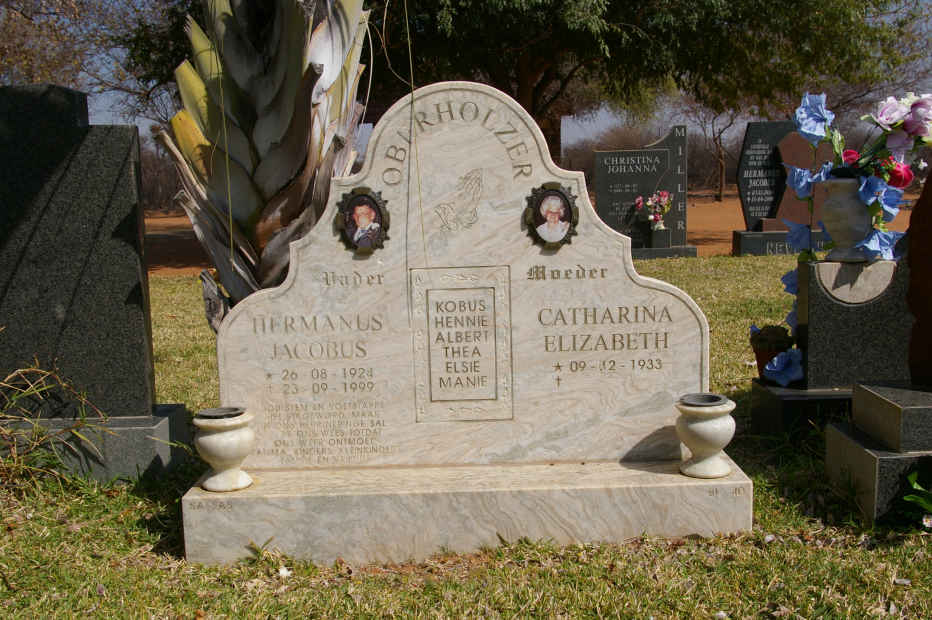 OBERHOLZER Hermanus Jacobus 1924-1999 &amp; Catharina Elizabeth 1933-