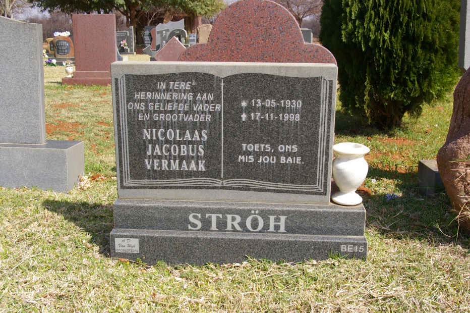 STRÖH Nicolaas Jacobus Vermaak 1930-1998
