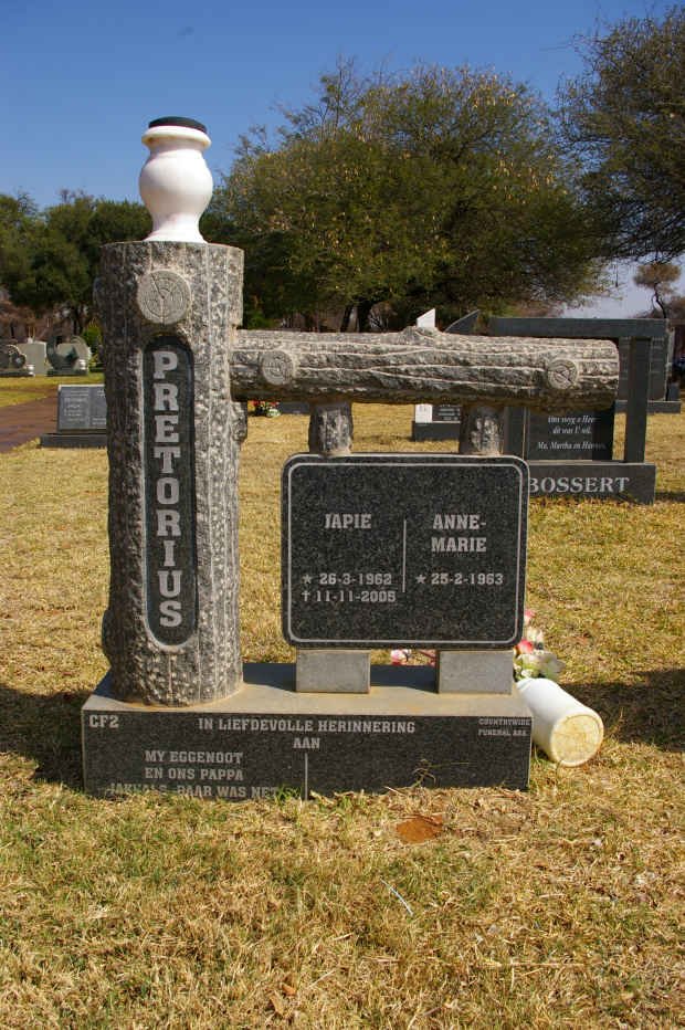 PRETORIUS Japie 1962-2005 &amp; Anne-Marie 1963-
