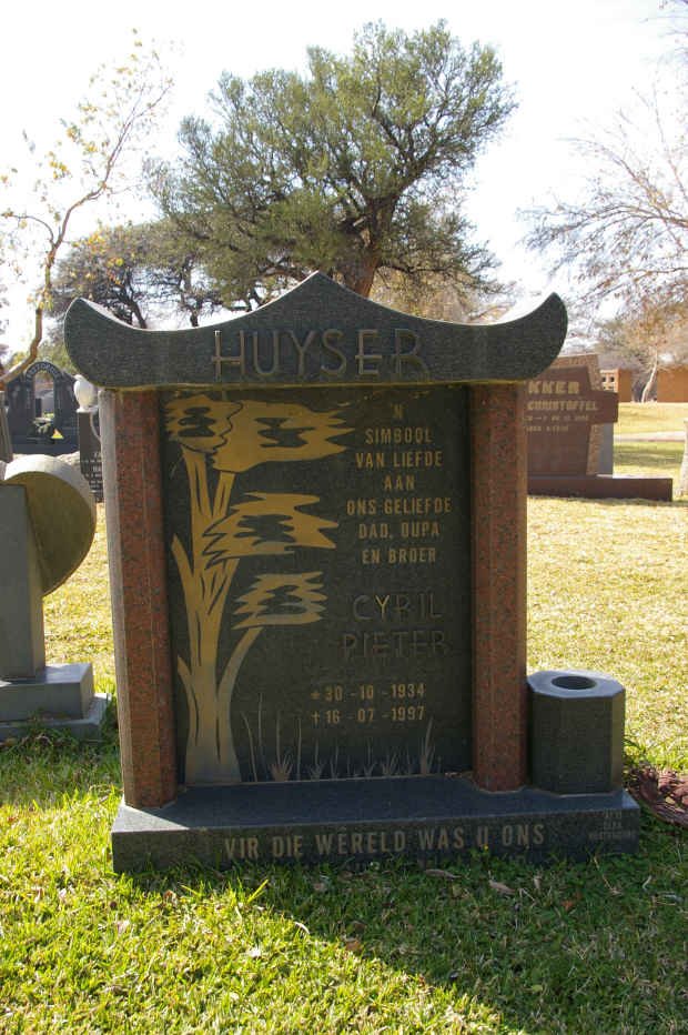 HUYSER Cyril Pieter 1934-1997