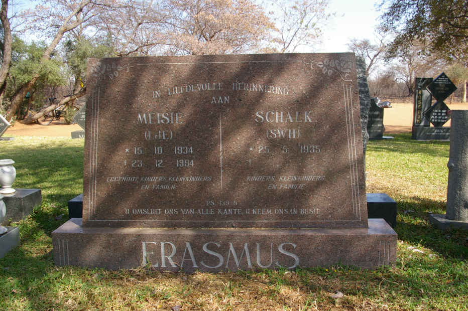 ERASMUS S.W.H. 1935- &amp; L.J.E. 1934-1994