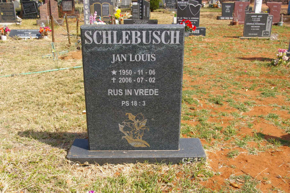 SCHLEBUSCH Jan Louis 1950-2006