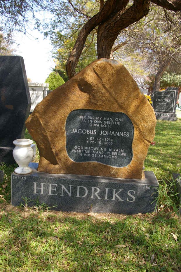 HENDRIKS Jacobus Johannes 1934-2000