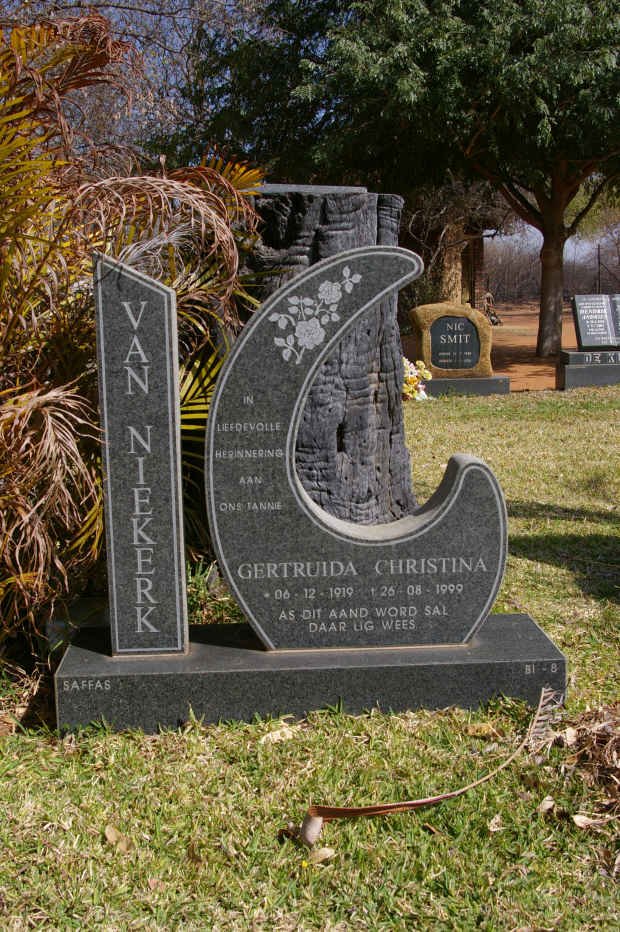 NIEKERK Gertruida Christina, van 1919-1999