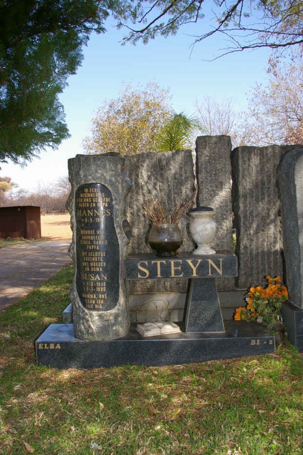 STEYN Hannes 1942- &amp; Susan 1945-1999