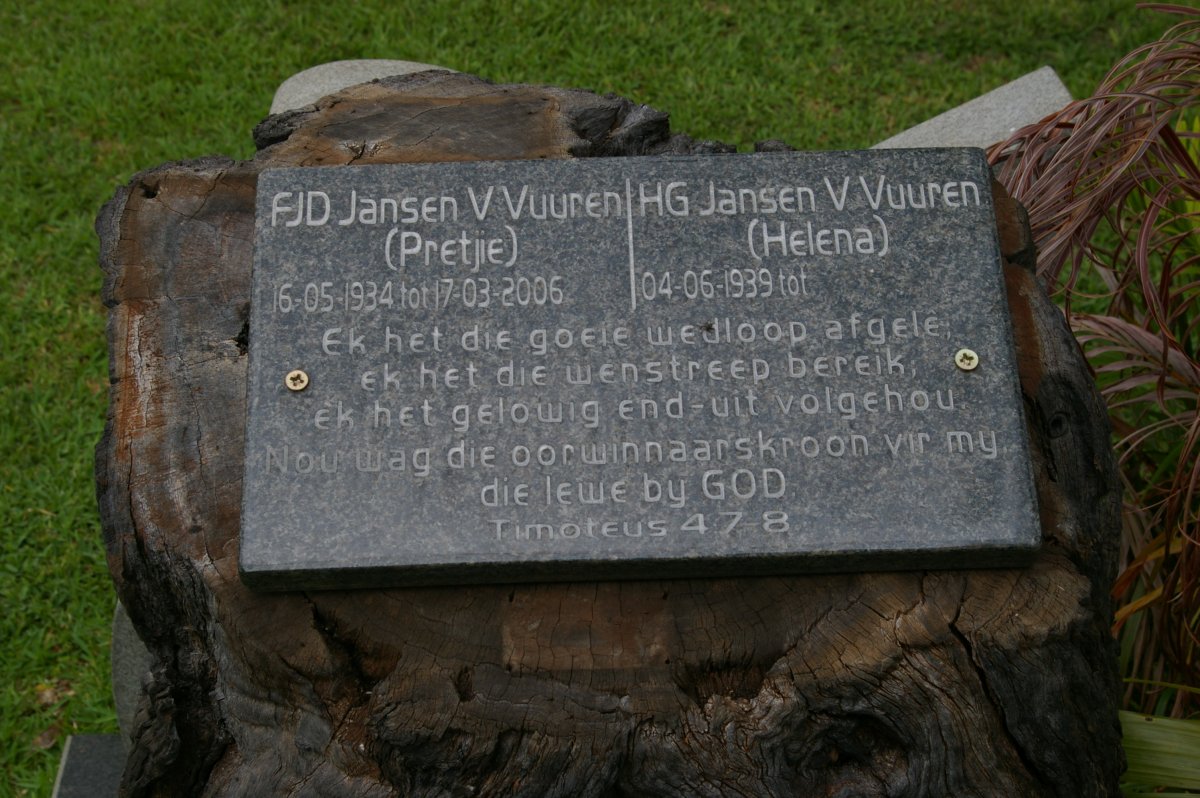 VUUREN F.J.D., Jansen van 1934-2006 &amp; H.G. 1939-