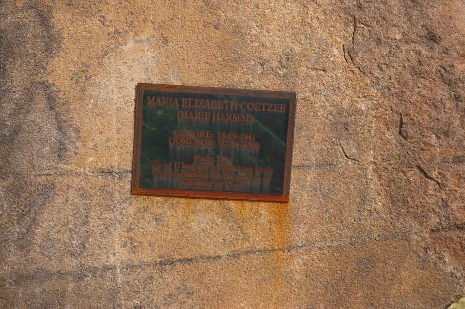 COETZEE Maria Elizabeth nee HARMSE 1941-2006