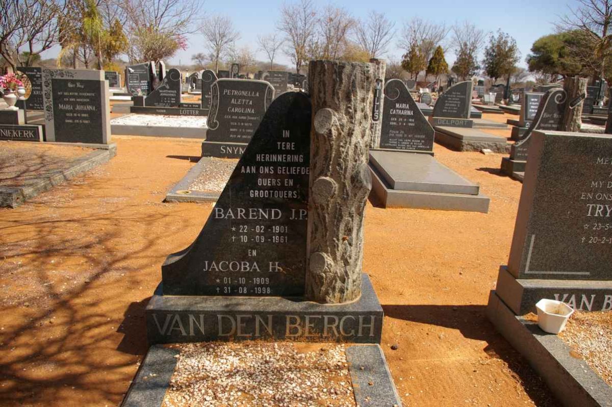 BERGH Barend J.P., van den 1901-1961 &amp; Jacoba H. 1909-1998