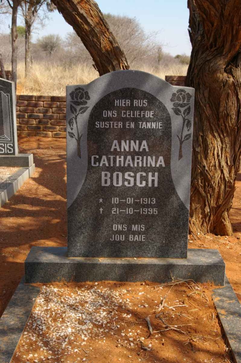 BOSCH Anna Catharina1913-1995