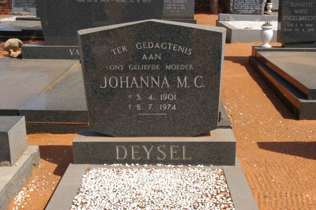 DEYSEL Johanna M.C. 1901-1974