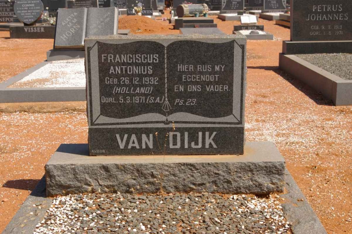 DIJK Franciscus Antonius, van 1932-1971