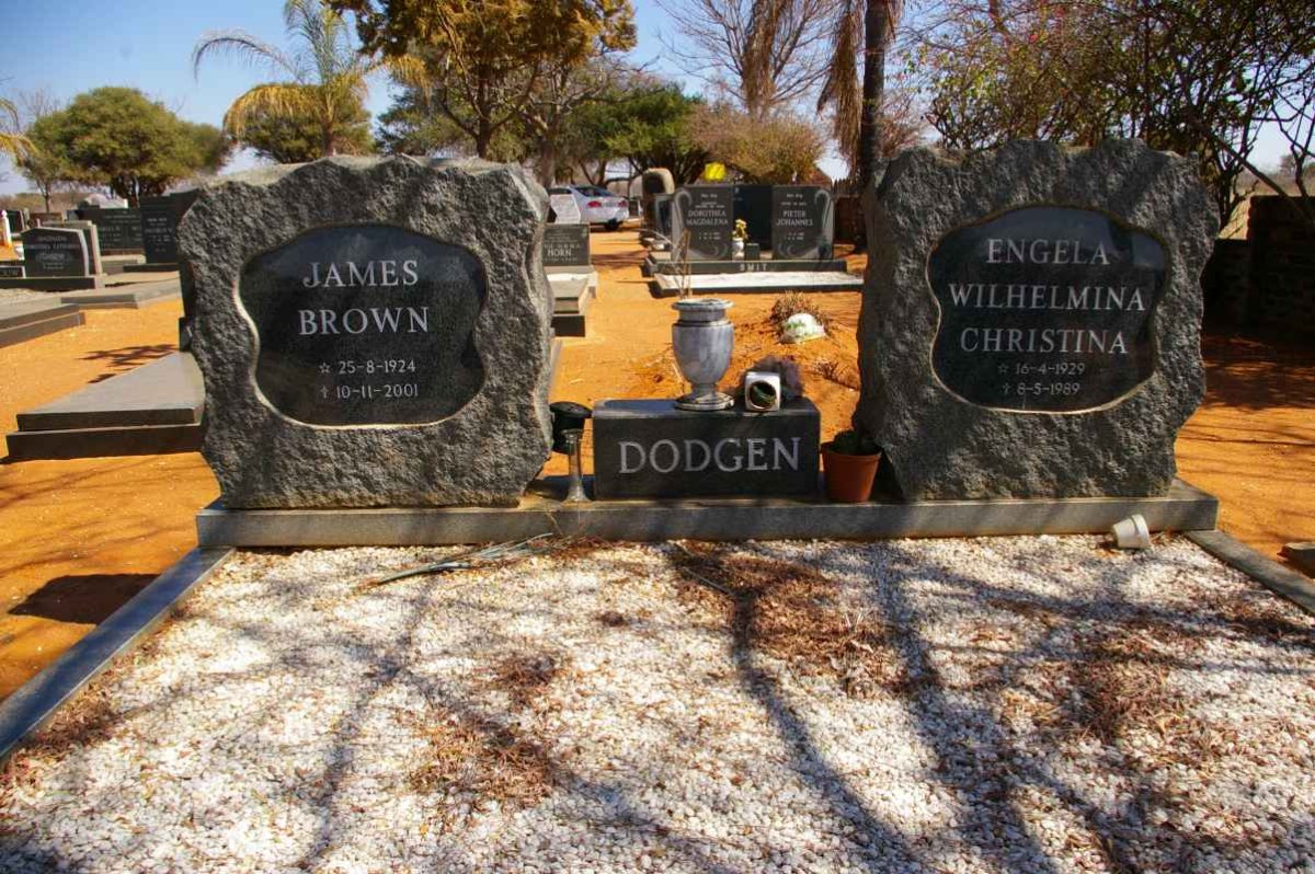 DODGEN James Brown 1924-2001 &amp; Engela Wilhelmina Christina 1929-1989
