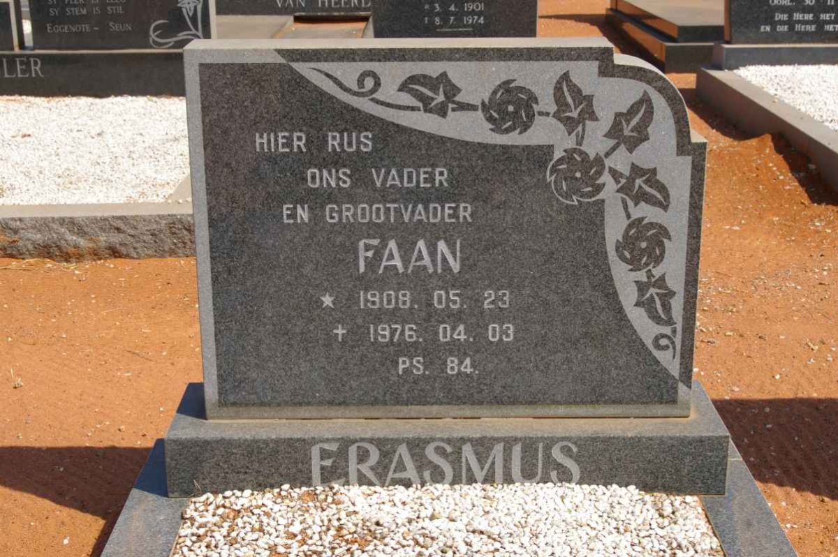 ERASMUS Faan 1908-1976