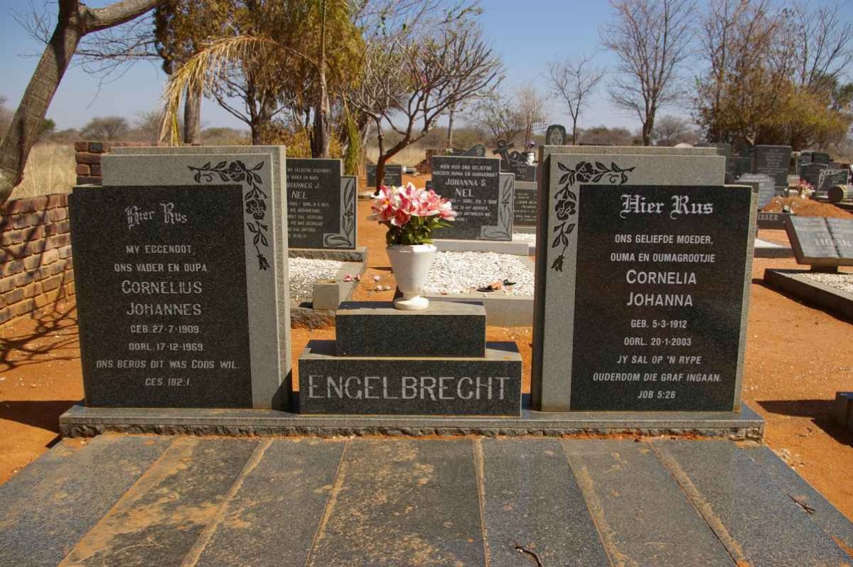 ENGELBRECHT Cornelius Johannes 1909-1969 &amp; Cornelia Johanna 1912-2003