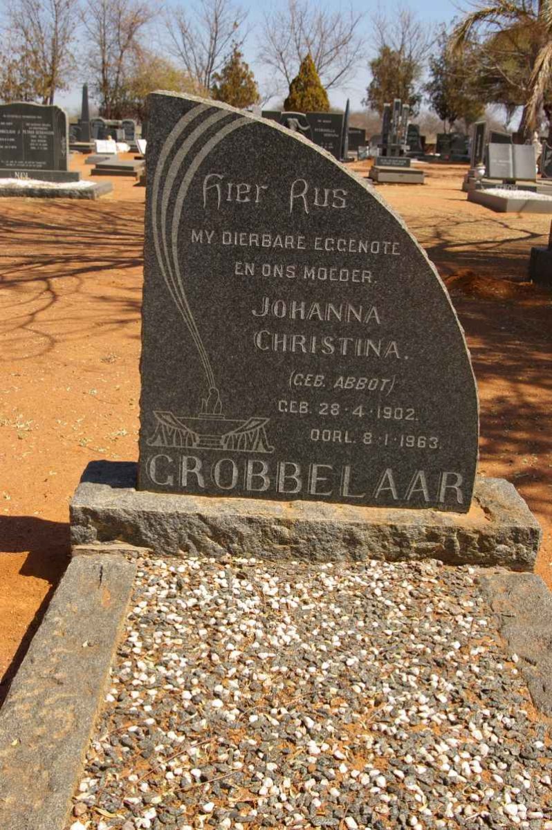 GROBBELAAR Johanna Christina nee ABBOT 1902-1963