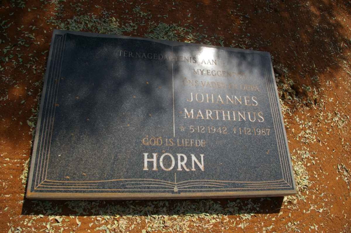 HORN Johannes Marthins 1942-1987