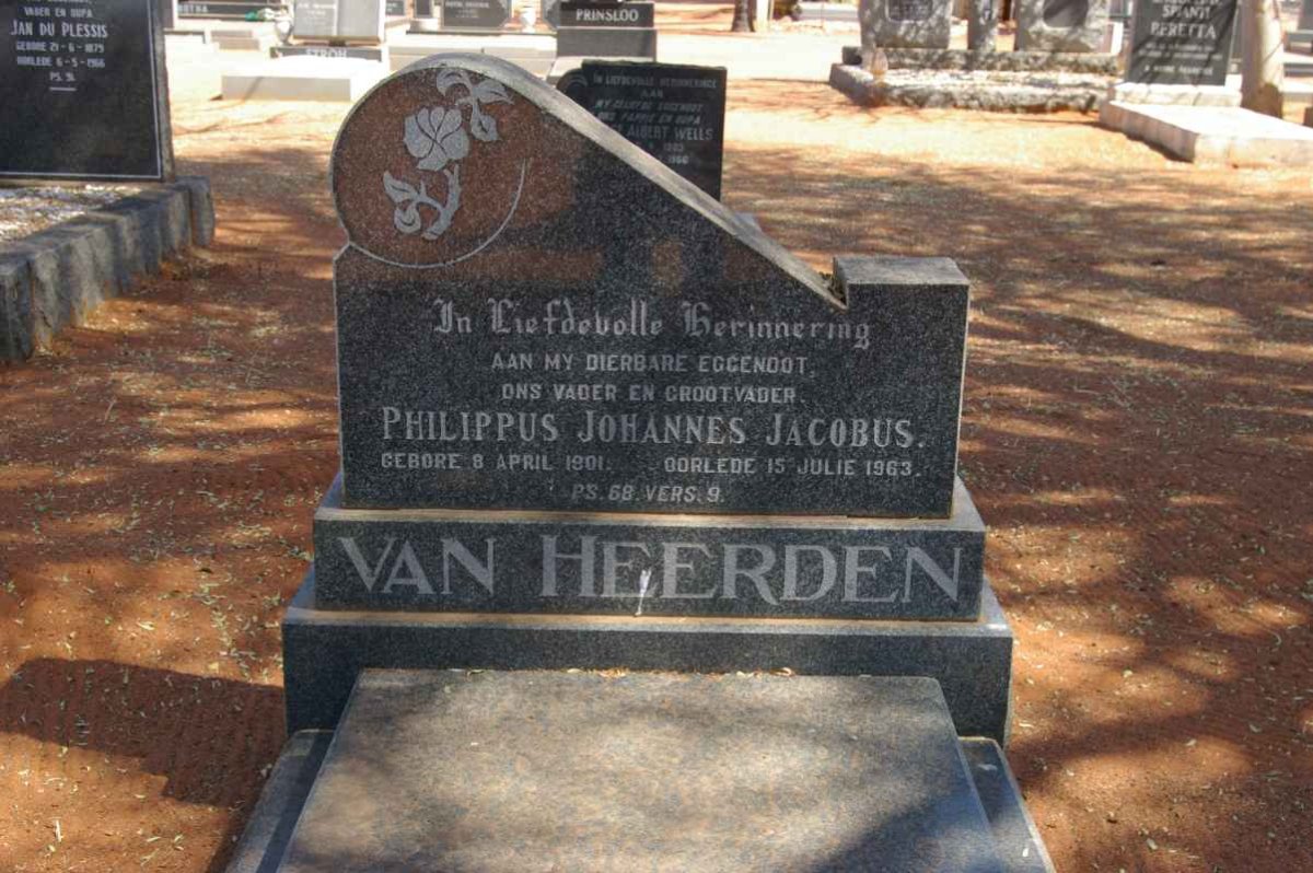 HEERDEN Philippus Johannes Jacobus, van 1901-1963