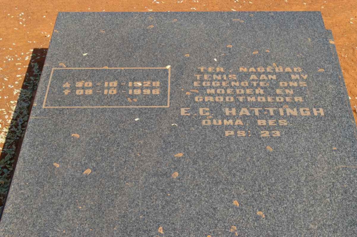 HATTINGH E.C. 1928-1996