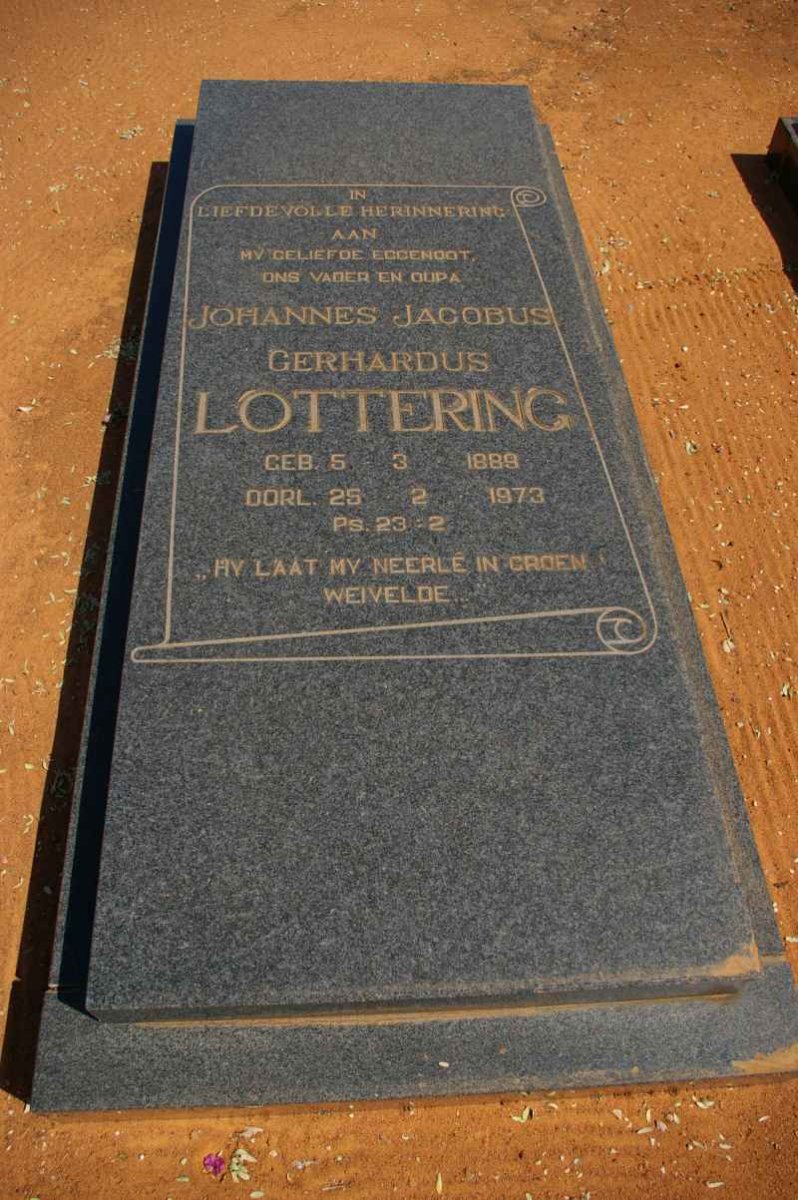LOTTERING Johannes Jacobus Gerhardus 1888-1973