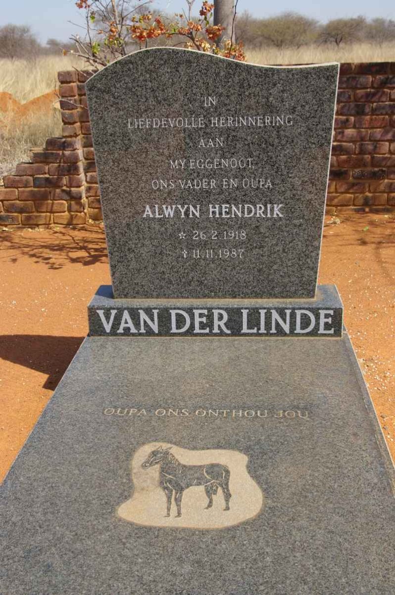 LINDE Alwyn Hendrik, van der 1918-1987