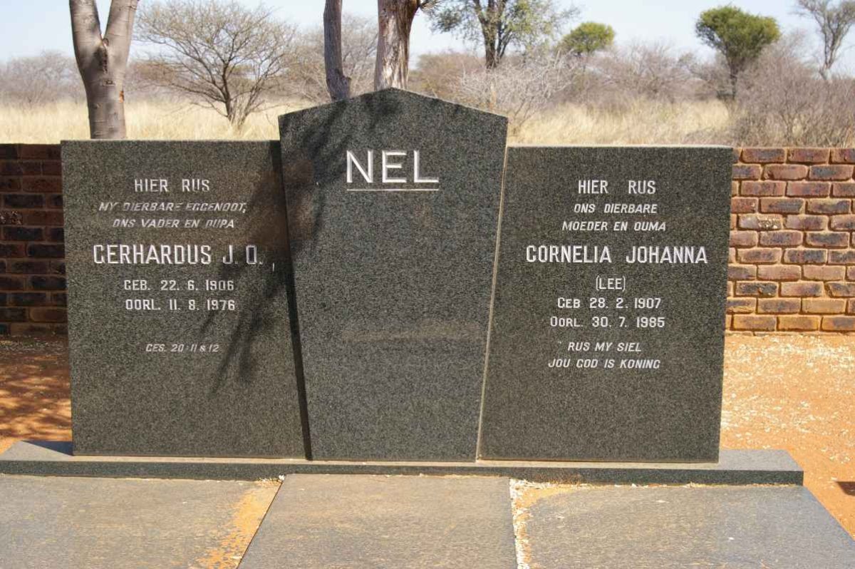 NEL Gerhardus J.O. 1906-1976 &amp; Cornelia Johanna LEE 1907-1985