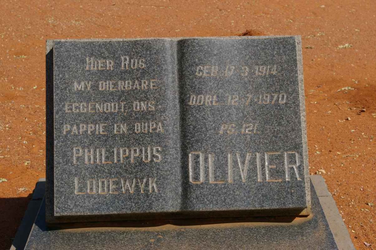 OLIVIER Philippus Lodewyk 1914-1970