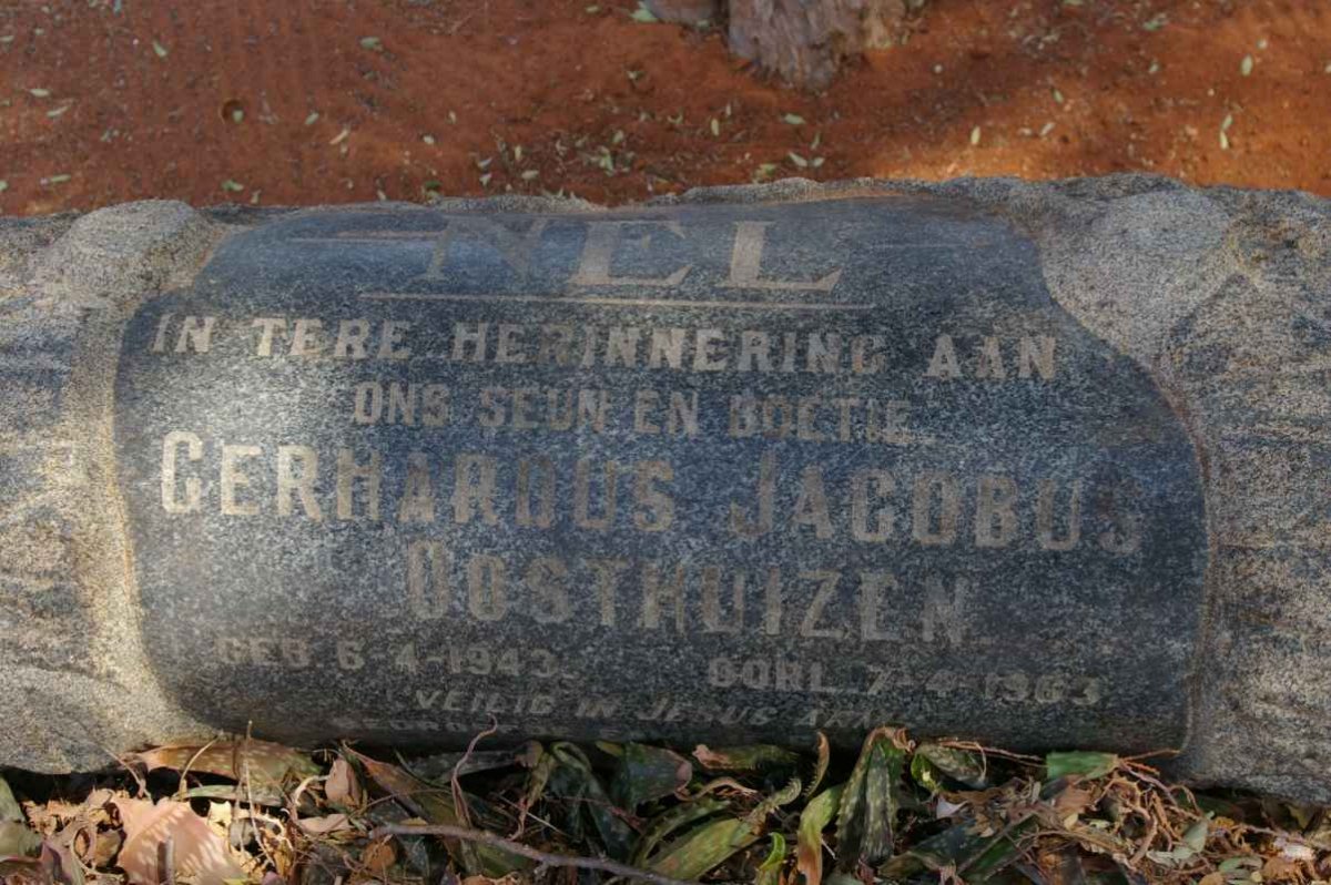 OOSTHUIZEN Gerhardus Jacobus 1943-1963