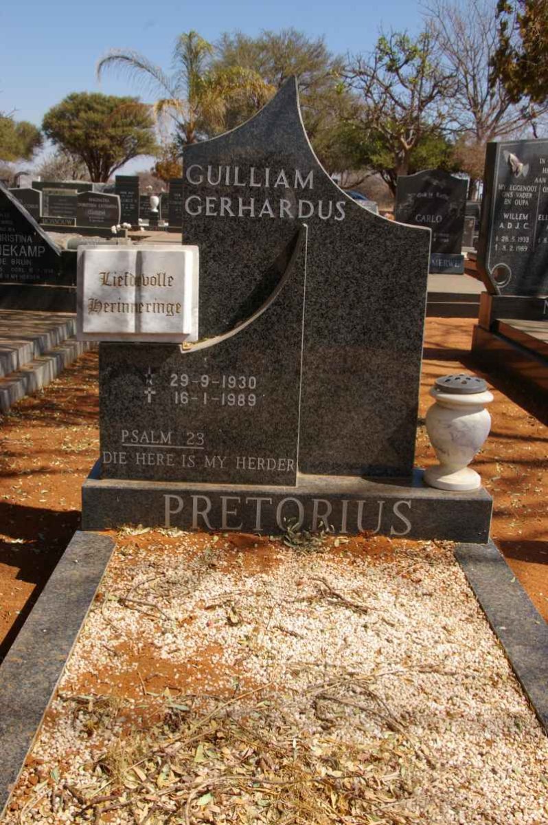 PRETORIUS Guilliam Gerhardus 1930-1989