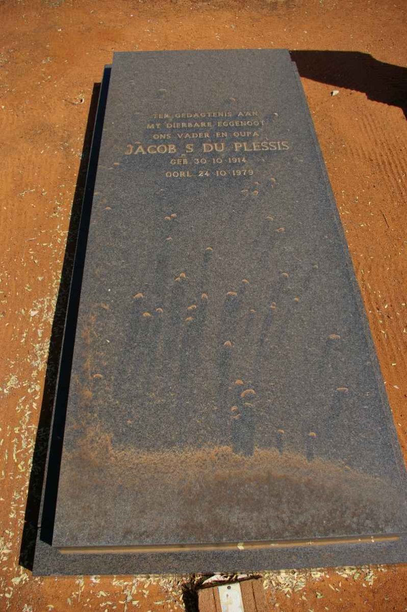 PLESSIS Jacob S., du 1914-1979