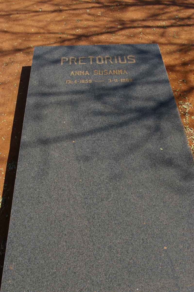 PRETORIUS Anna Susanna 1859-1968?
