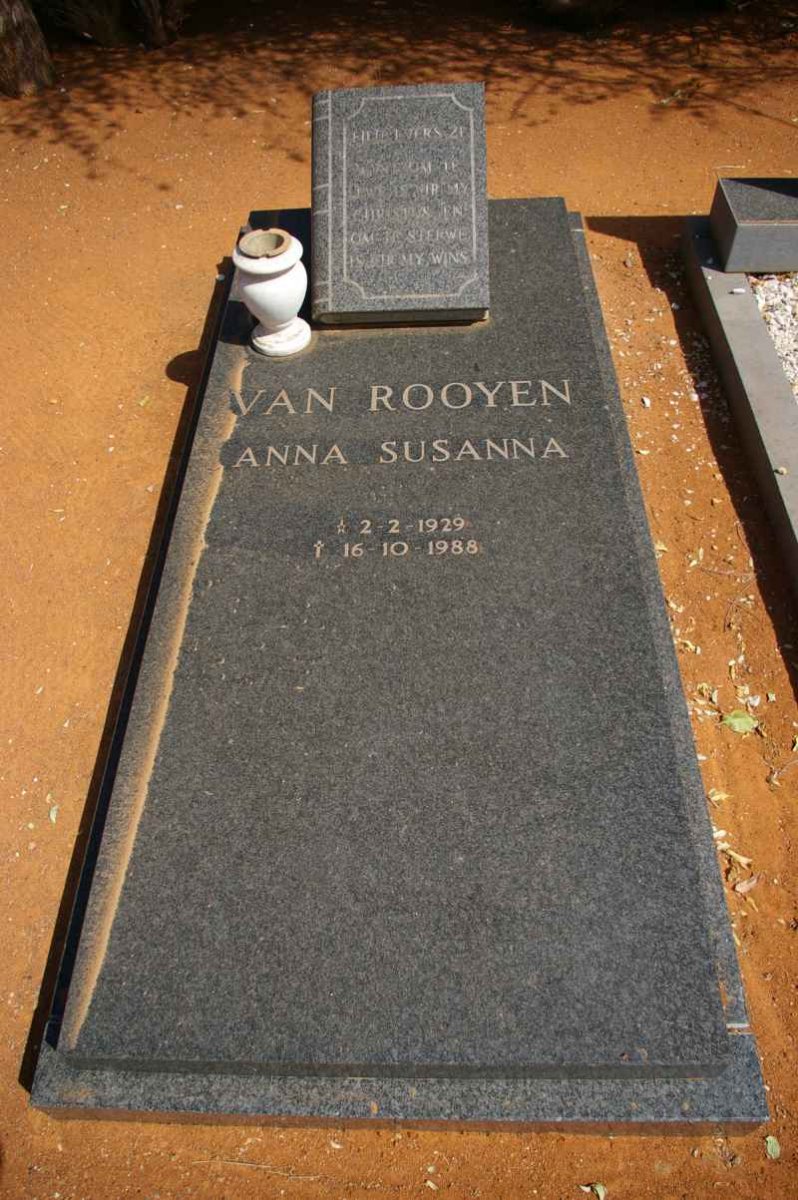ROOYEN Anna Susanna, van 1929-1988