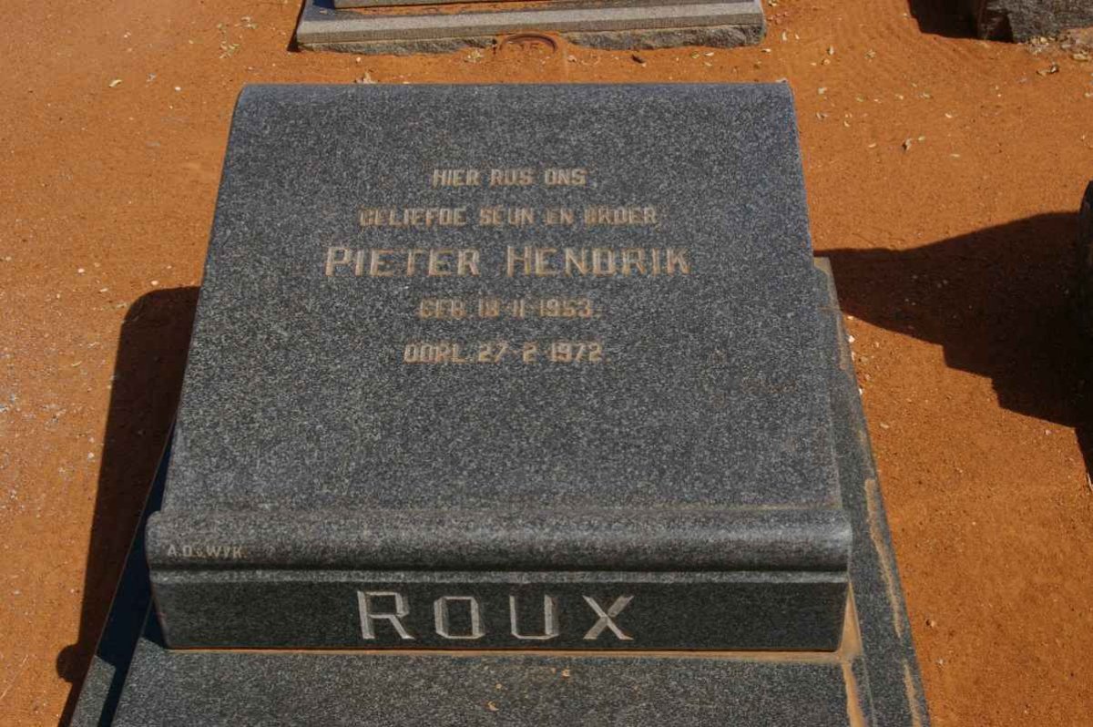 ROUX Pieter Hendrik 1953-1972