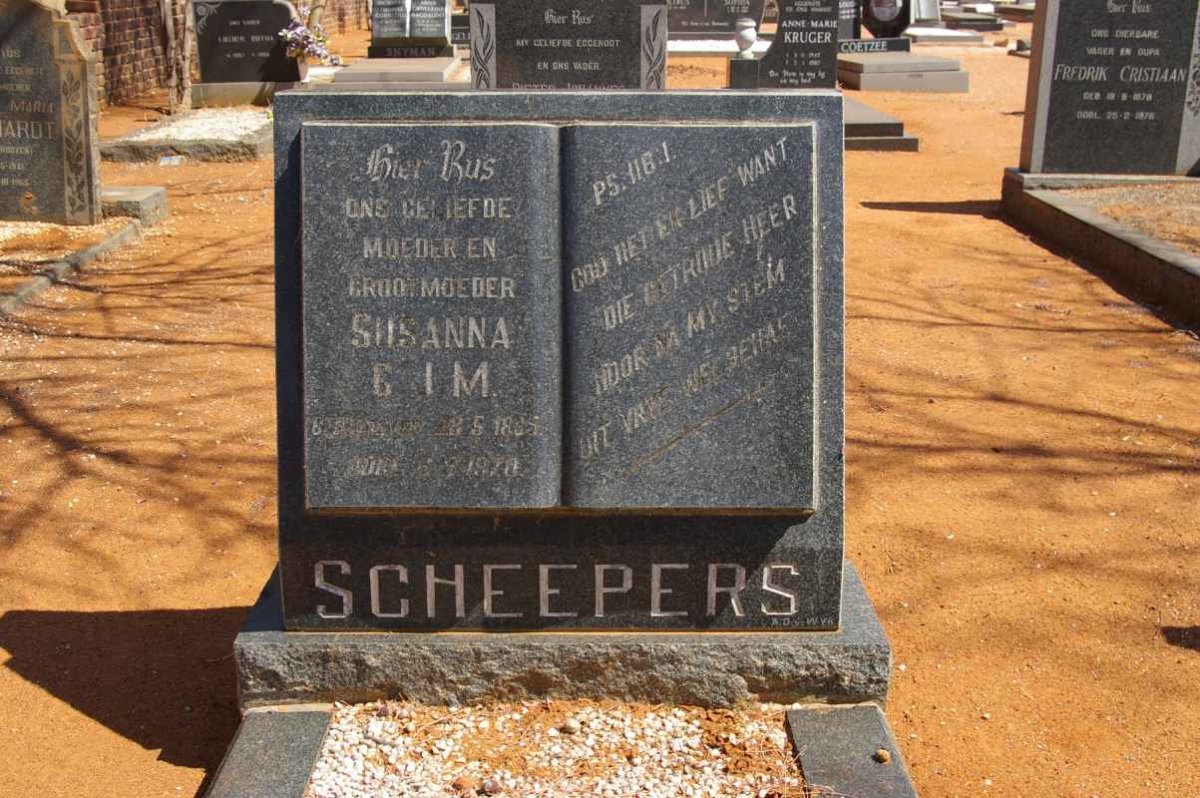 SCHEEPERS Susanna G.I.M. 1865-1970