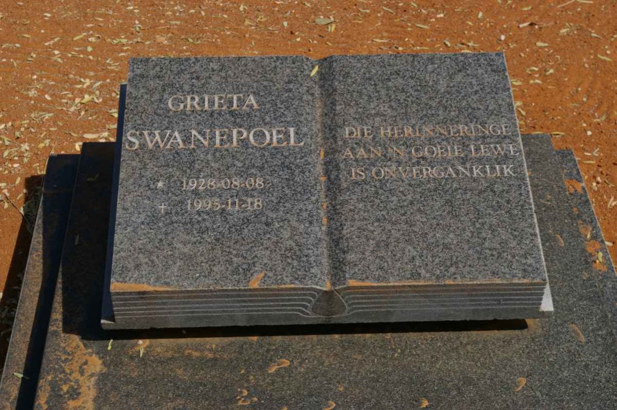 SWANEPOEL Grieta 1928-1995