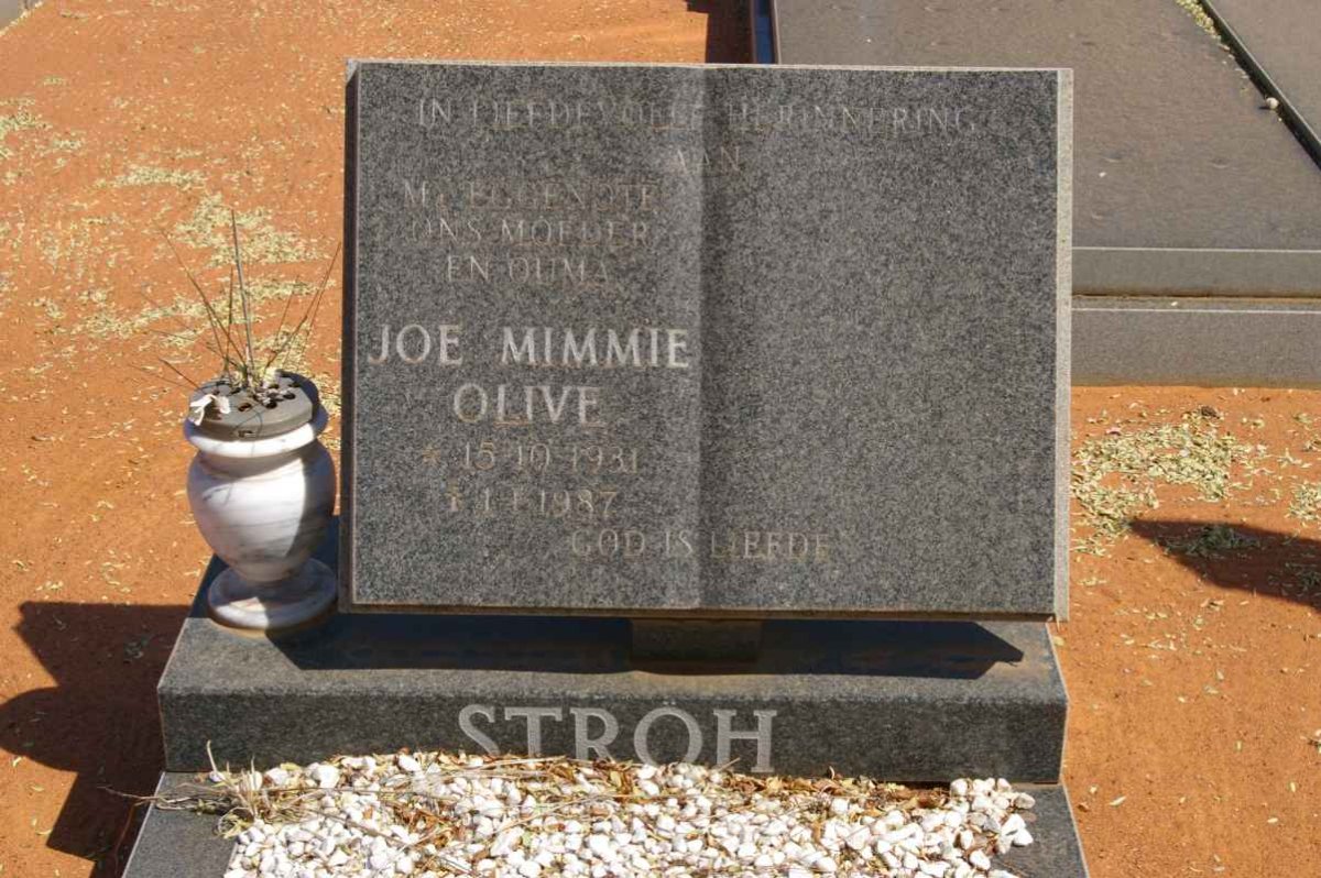 STROH Joe Mimmie Olive 1931-1987