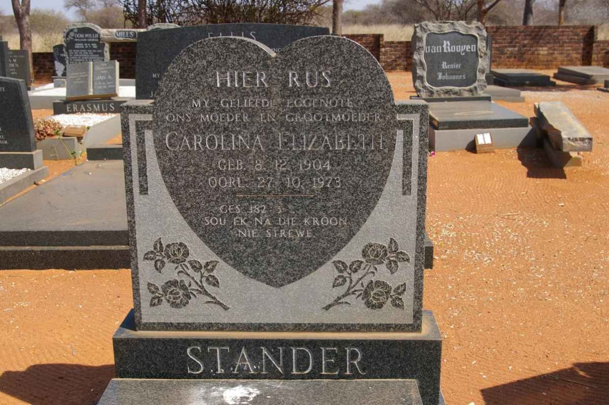 STANDER Carolina Eizabeth 1904-1973