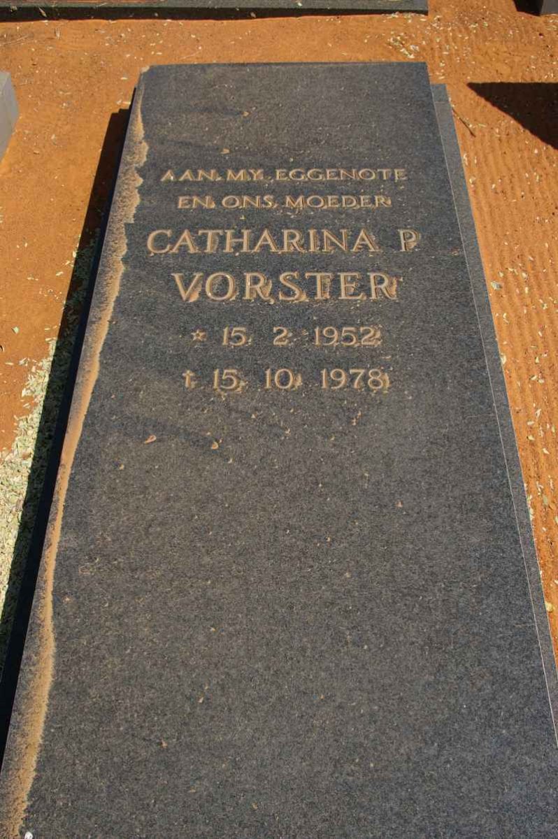 VORSTER Catharina P. 1952-1978