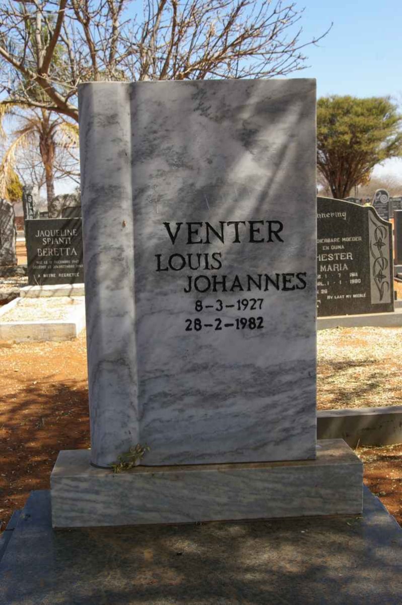 VENTER Louis Johannes 1927-1982