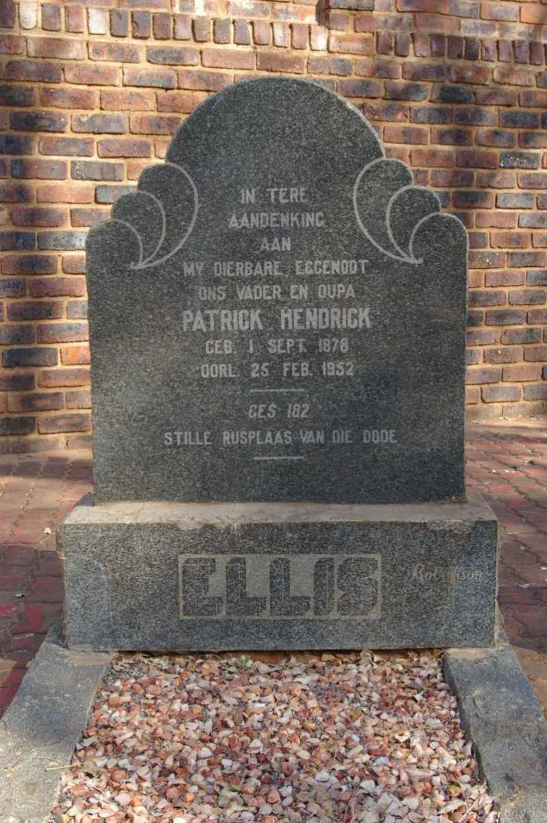 ELLIS Patrick Hendrick 1878-1952