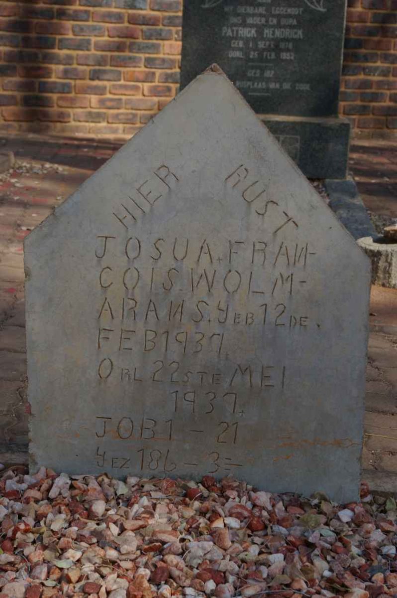 WOLMARANS Josua Francois 1934-1937