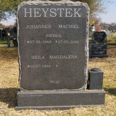 HEYSTEK Johannes Machiel 1944-2004 &amp; Heila Magdalena 1948-