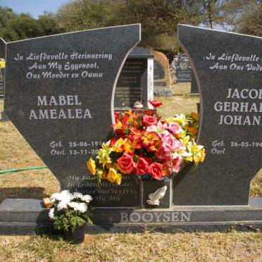 BOOYSEN Jacobus Gerhardus Johannes 1947- &amp; Mabel Amealea 194?-20??