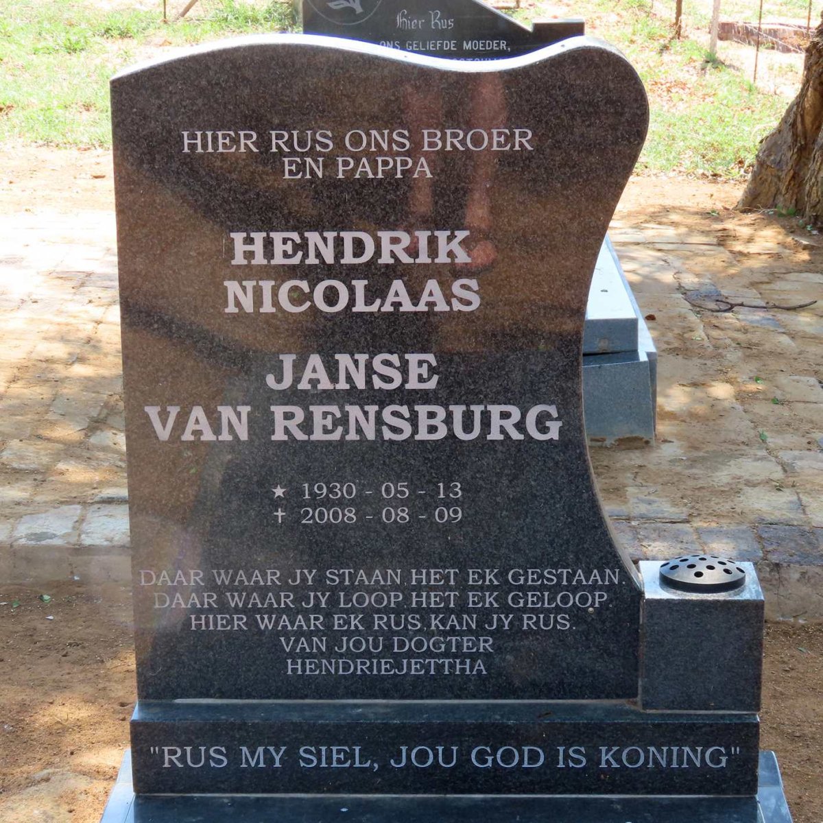 RENSBURG Hendrik Nicolaas, Janse van 1930-2008